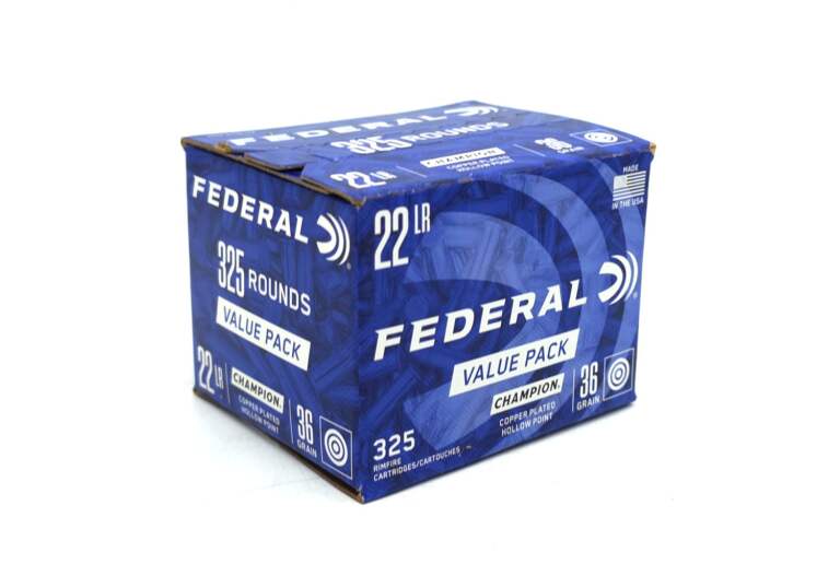.22 LR Federal Champion verkupfert Hollow Point 36grs. Value Pack 325er