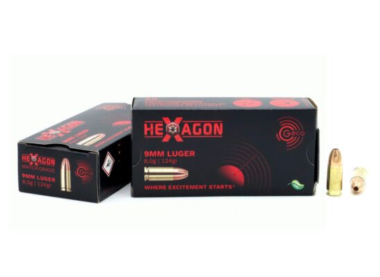 9mm Luger Geco Hexagon 8,0g/124 grs. HP