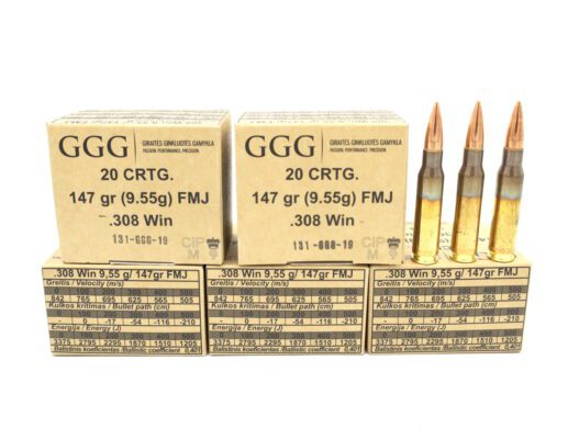 .308 Win GGG 147gr VM Büchsenpatronen