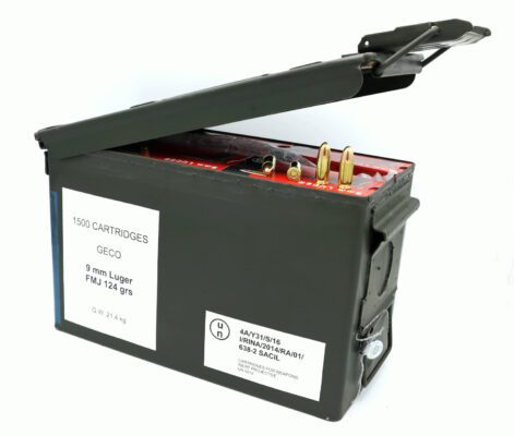 9mm Luger Geco EU 8,0g/124 grs. VM 1500 Stk in der Natokiste