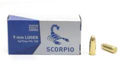 9mm Luger STV Scorpio 8,0g / 124grs FMJ (9x19)