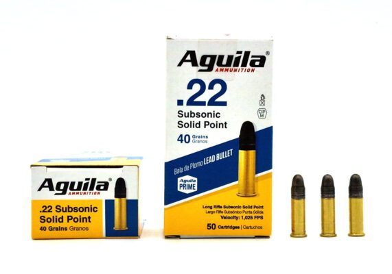 .22 LR AGUILA 22LR SUBSONIC SP 40 grs/2,6g