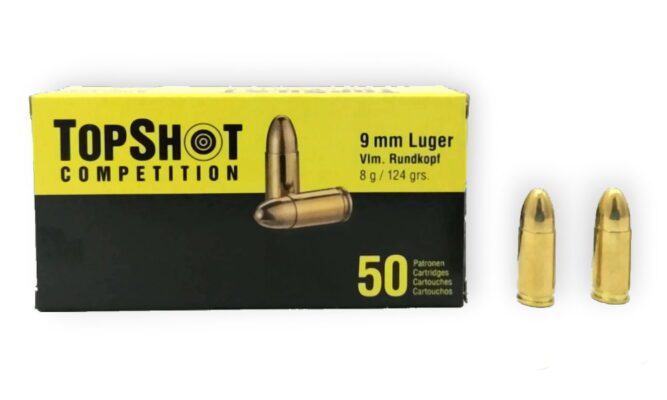 9mm Luger TopShot Competition 8,0g/124 grs. VM