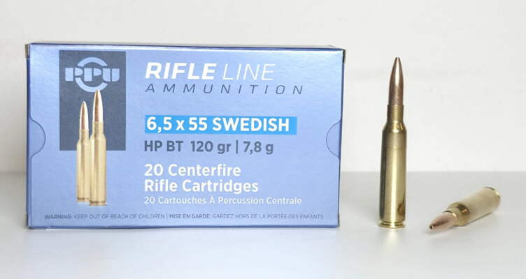 6,5×55 Swedish PPU Prvi Partizan HPBT 120gr/7,8g