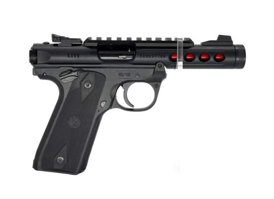 .22lr RUGER Pistole Mark IV 22/45 Lite Black/RED