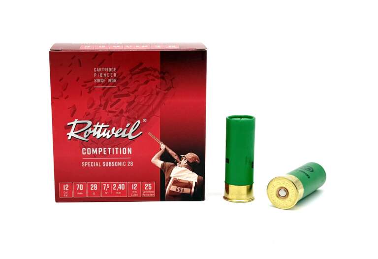 12/70 Rottweil Special Subsonic 28g 2,4mm Schrotpatronen