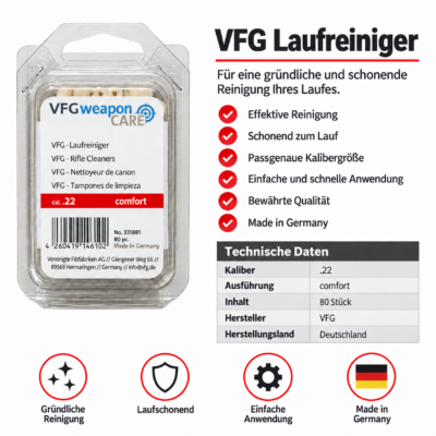 VFG Laufreiniger comfort cal. 22  80er Pck