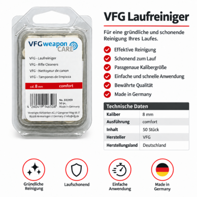 VFG Laufreiniger comfort cal. 8mm  50er Pck
