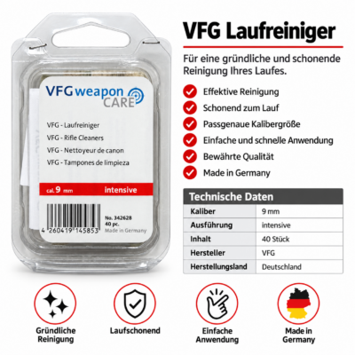 VFG Laufreiniger intensive cal. 9mm  40er Pck